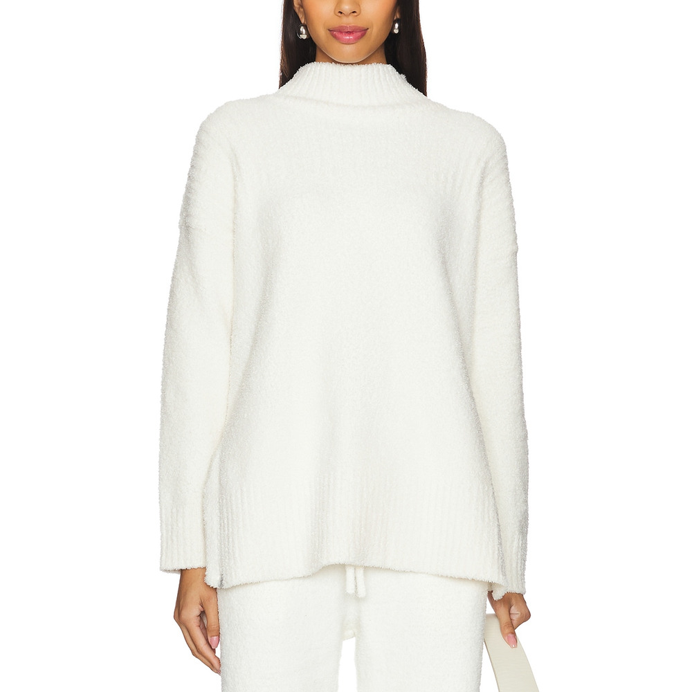 Barefoot Dreams 'Cozychic' White Polyester High Low Pullover Size S